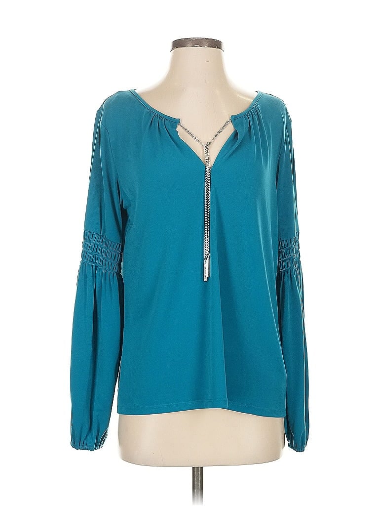 MICHAEL MICHAEL KORS Pre-owned Long Sleeve Blouse In Blue