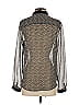 IKKS 100% Polyester Animal Print Silver Black Long Sleeve Blouse Size XS (estimated) - photo 2