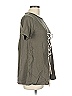 Pol 100% Cotton Gray Short Sleeve Top Size L - photo 3