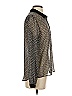 IKKS 100% Polyester Animal Print Silver Black Long Sleeve Blouse Size XS (estimated) - photo 4