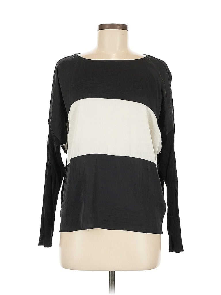 VINCE CAMUTO Pre-owned Long Sleeve Top Black Boatneck Tops