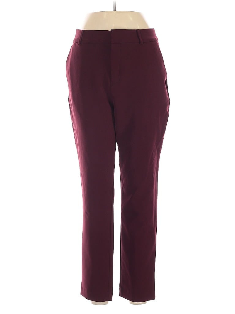 Pre-owned Nine West Dress Pants In Burgundy