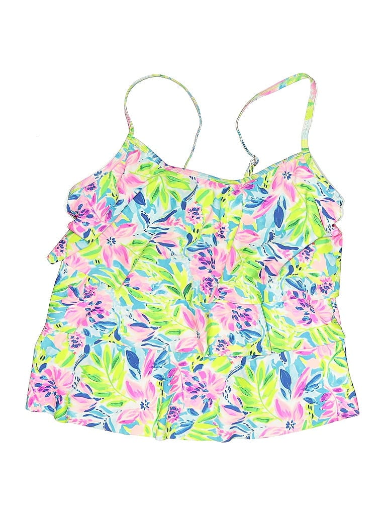 Stella Parker Swimsuit Top Pink Floral Pattern Swimwear In Multi