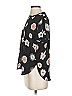 Ann Taylor LOFT 100% Polyester Floral Black Short Sleeve Blouse Size XS - photo 5