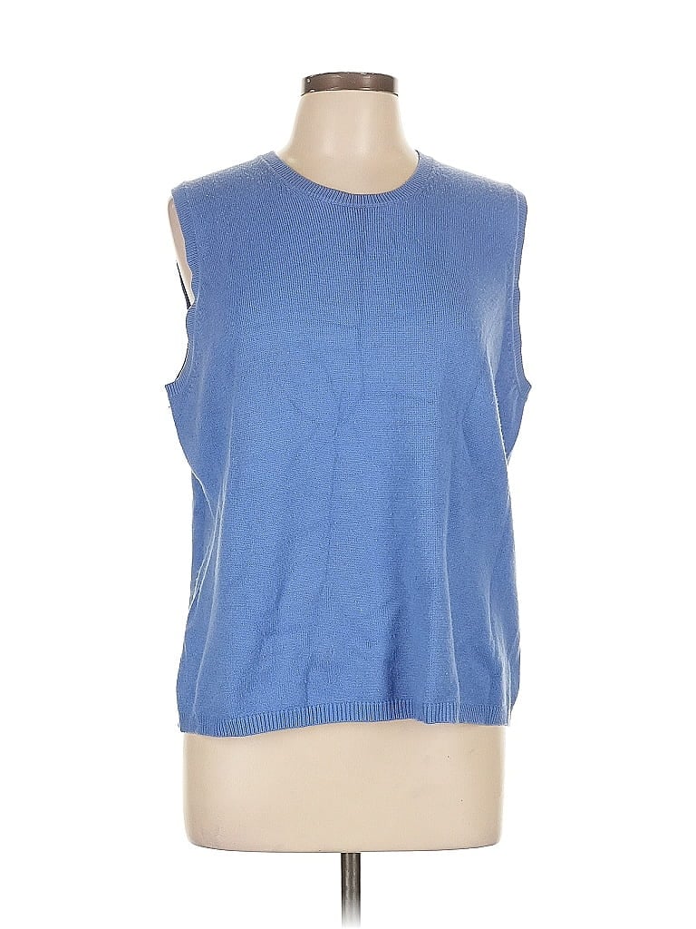 Pre-owned Lands' End Sweater Vest In Blue