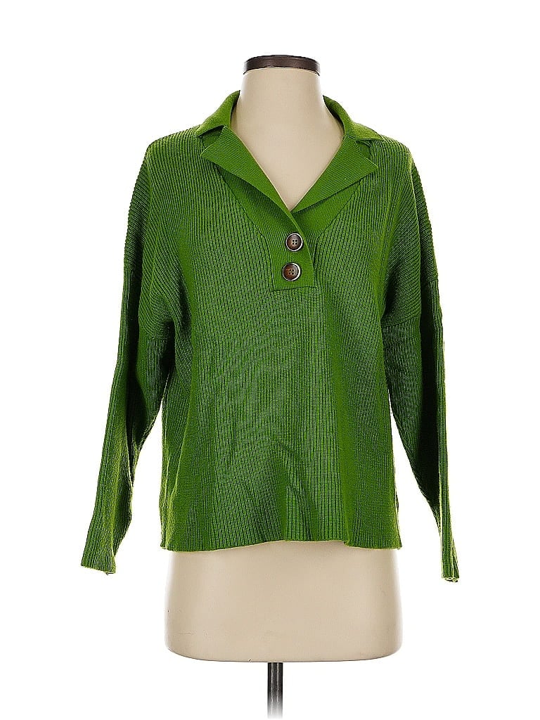 Pre-owned Lillusory Pullover Sweater In Green