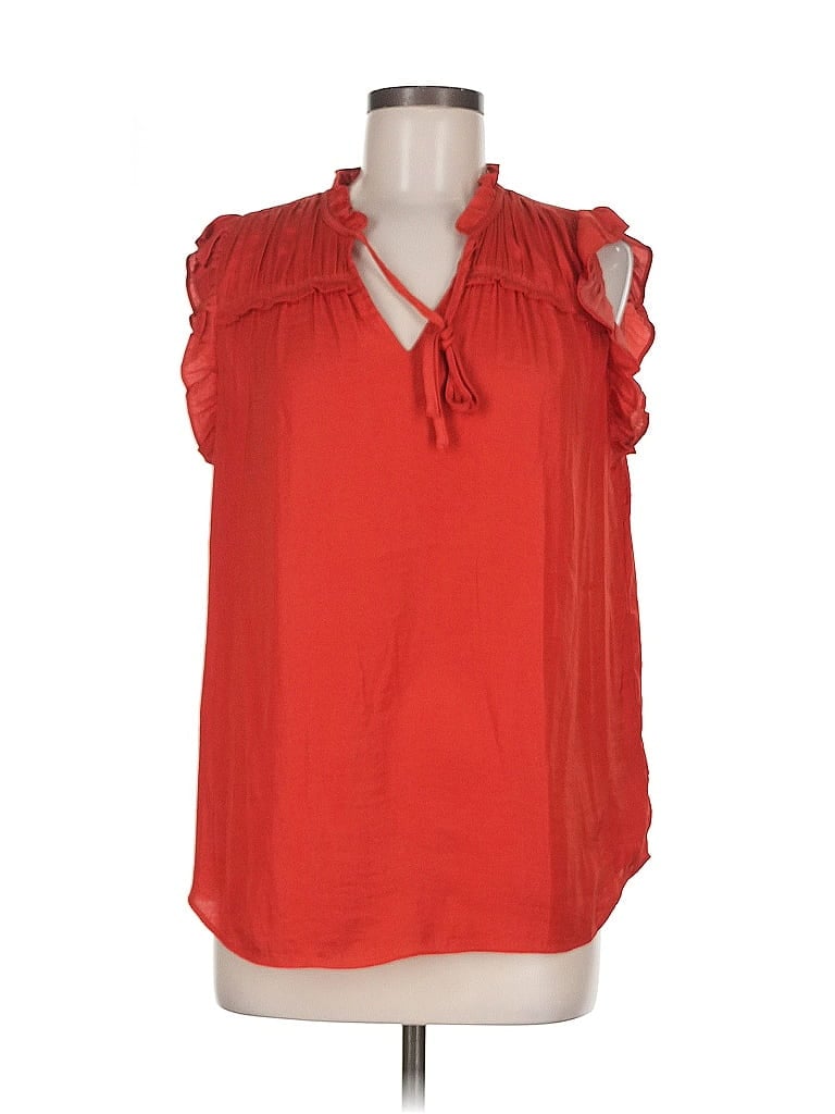 Pre-owned Maison D' Amelie Sleeveless Blouse In Red