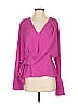 Atlein Collective 100% Polyester Pink Purple Side Tie Top Size 8 - photo 1