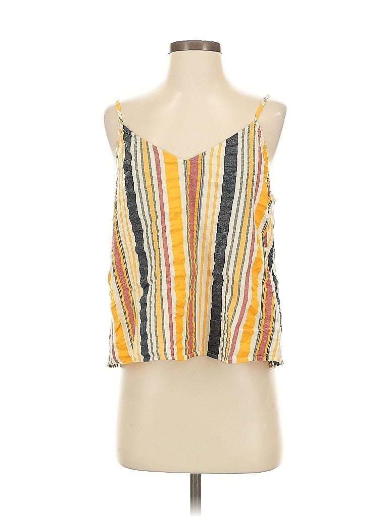 Pre-owned Ann Taylor Loft Sleeveless Top Yellow Strapless Neckline Tops
