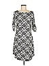 Lola Argyle Gray Black Casual Dress Size M - photo 1