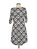 Lola Argyle Gray Black Casual Dress Size M - photo 2
