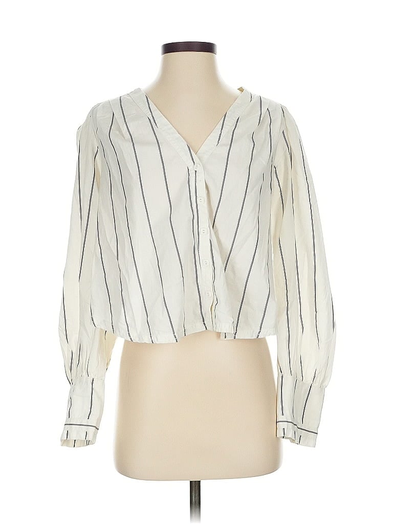 Pre-owned We The Free Long Sleeve Blouse In White