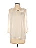 Cache 100% Polyester Ivory 3/4 Sleeve Blouse Size S - photo 1