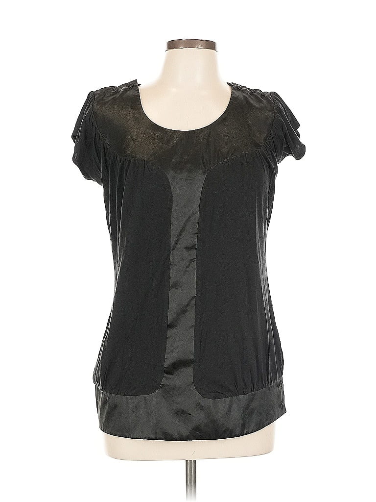 Pre-owned Romeo & Juliet Couture Short Sleeve Blouse In Black