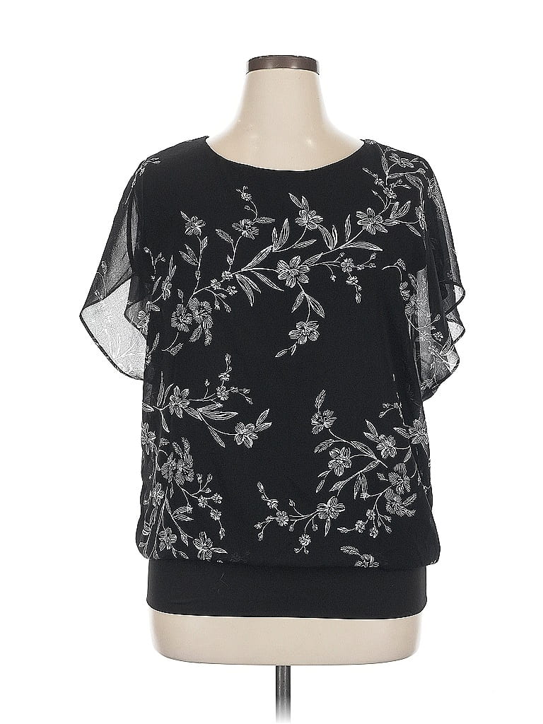Pre-owned Neineiwu Short Sleeve Blouse In Black