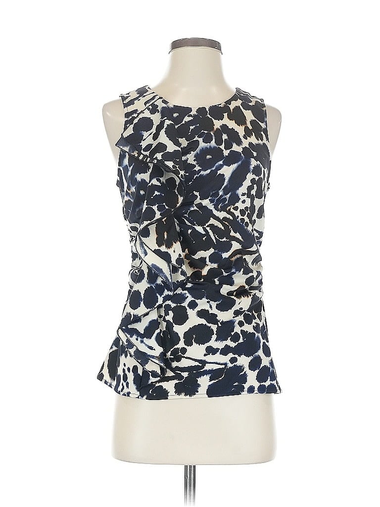 Pre-owned Ann Taylor Sleeveless Blouse In Blue