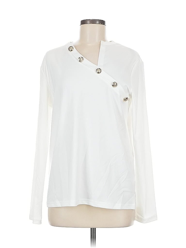 UNBRANDED Pre-owned Long Sleeve Blouse In White