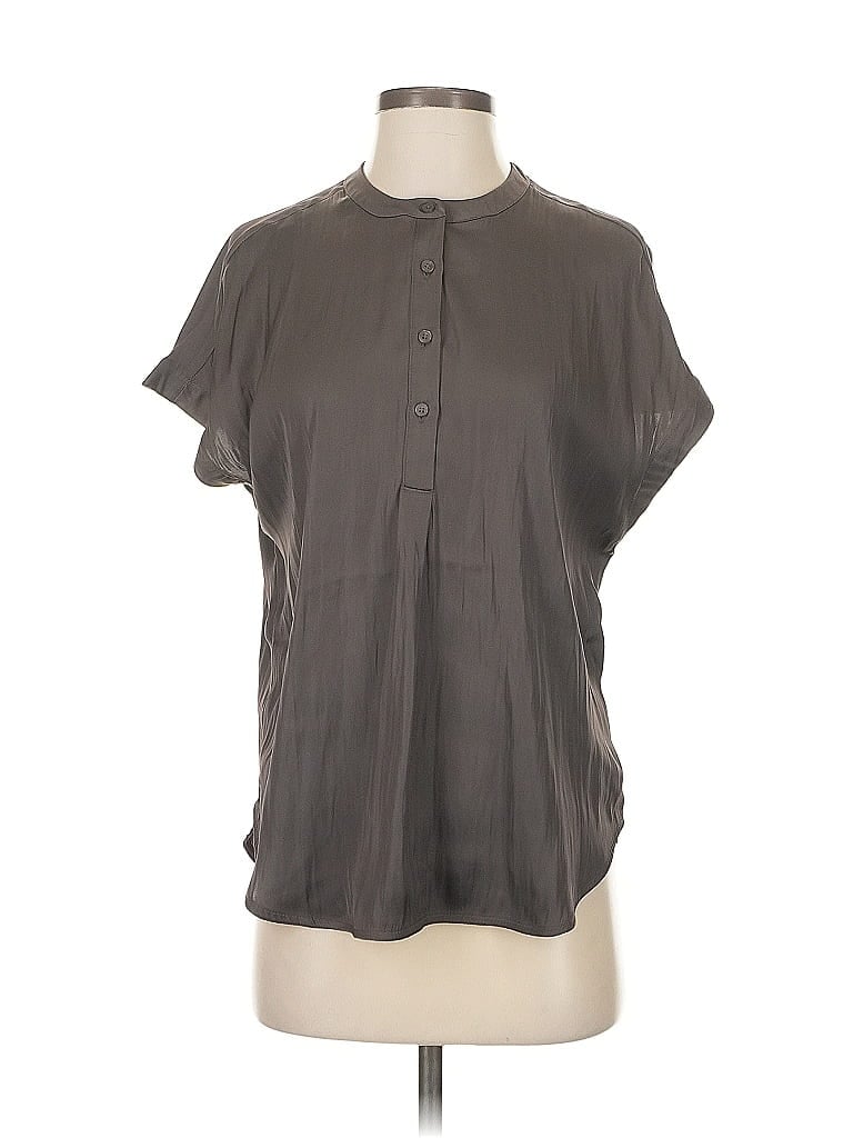 Pre-owned Old Navy Short Sleeve Blouse In Gray