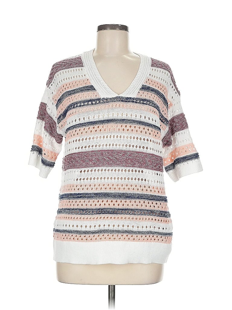 Pre-owned Unbranded Pullover Sweater In White