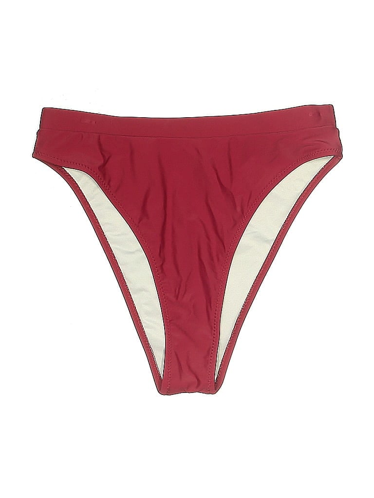 Pre-owned Blooming Jelly Swimsuit Bottoms In Burgundy
