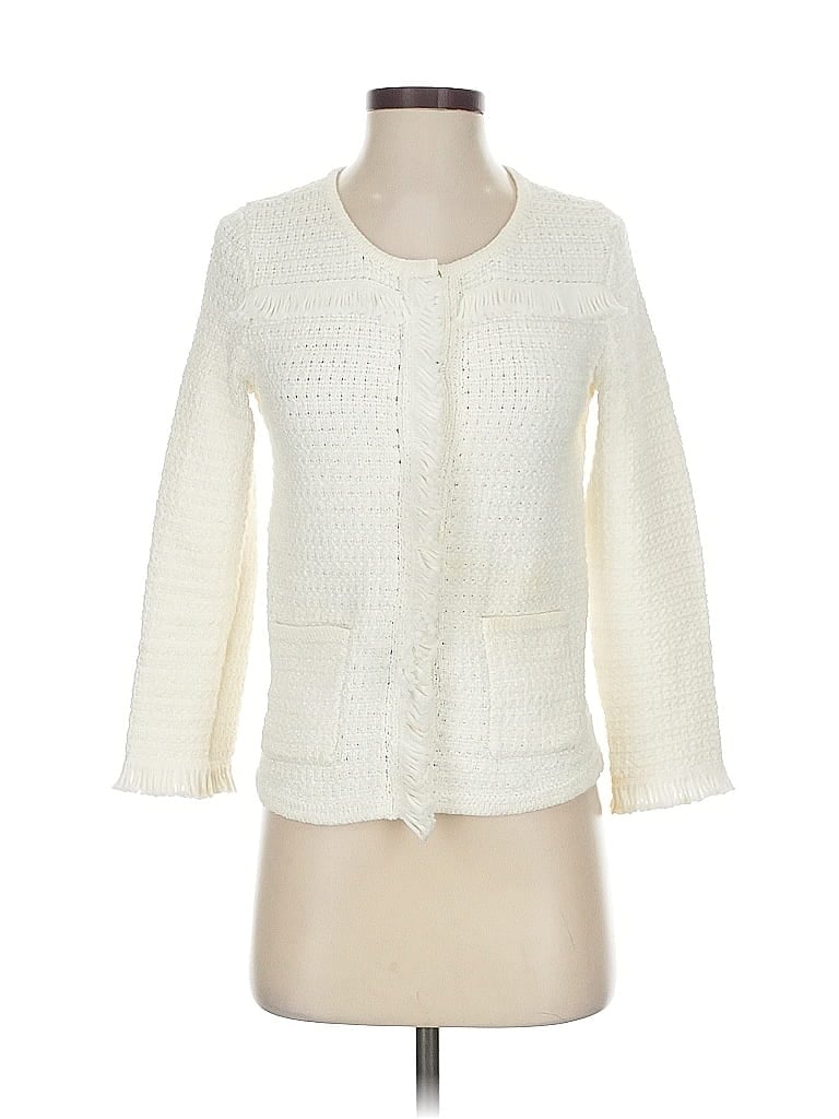 ANN TAYLOR Pre-owned Cardigan Sweater In White