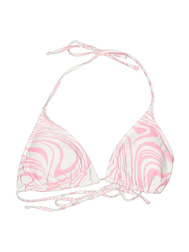 Pre-owned Unbranded Swimsuit Top Pink Print Pattern Swimwear