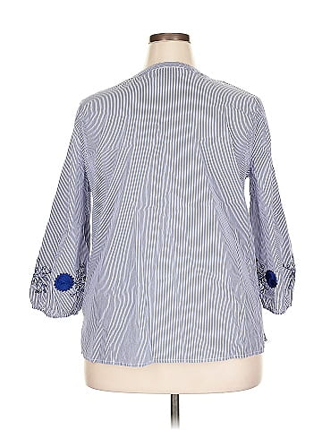 Liz Claiborne 3/4 Sleeve Button-Down Shirt (view 2)