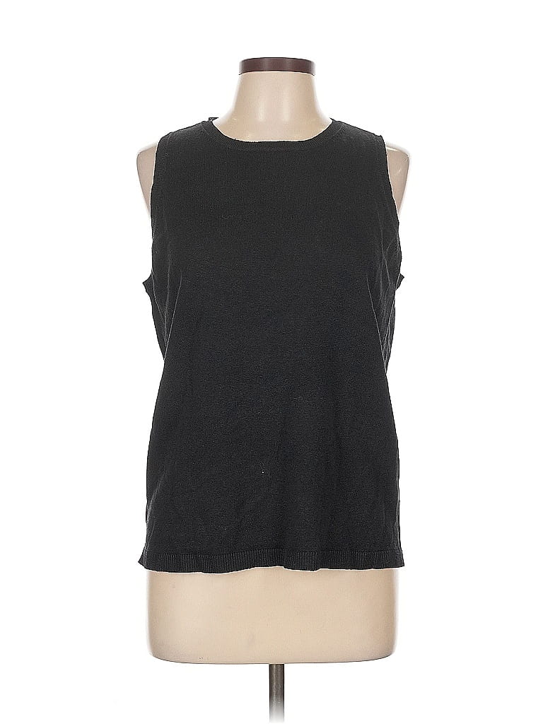 Pre-owned Ann Taylor Sweater Vest In Black