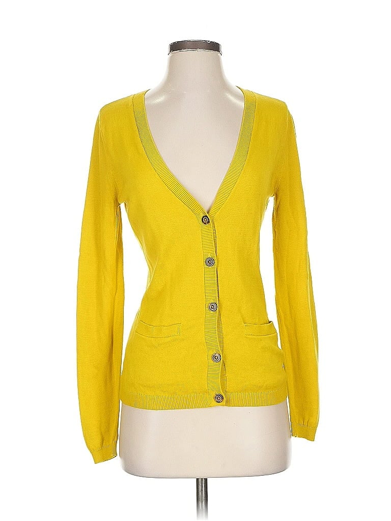 Pre-owned Banana Republic Factory Store Cardigan Sweater In Yellow
