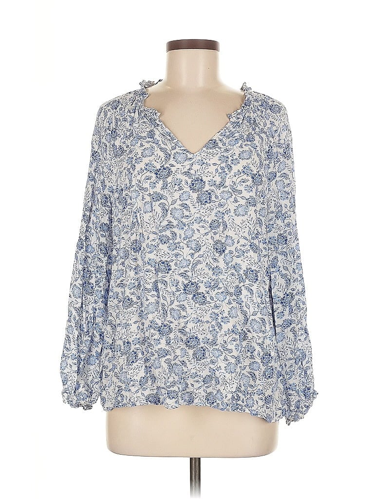 Pre-owned Old Navy 3/4 Sleeve Blouse In Blue