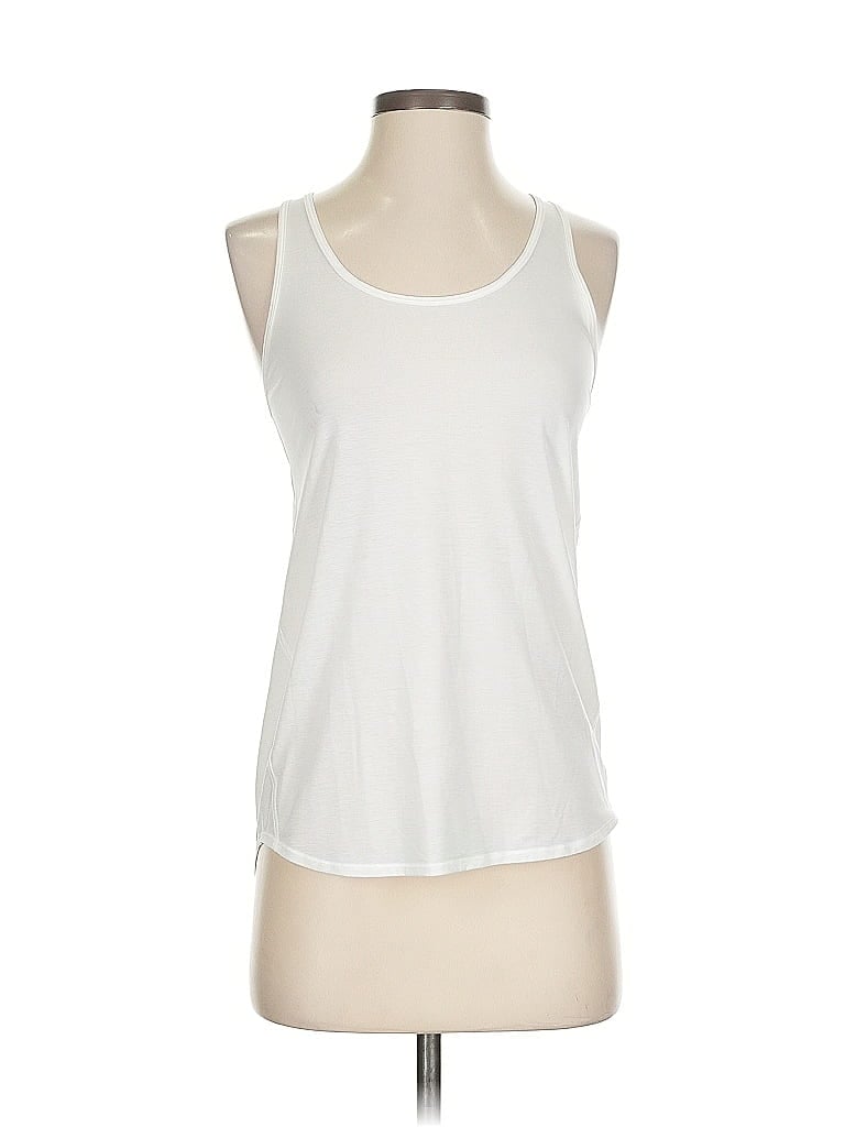 Pre-owned Lululemon Athletica Tank Top White Halter Neckline Tops