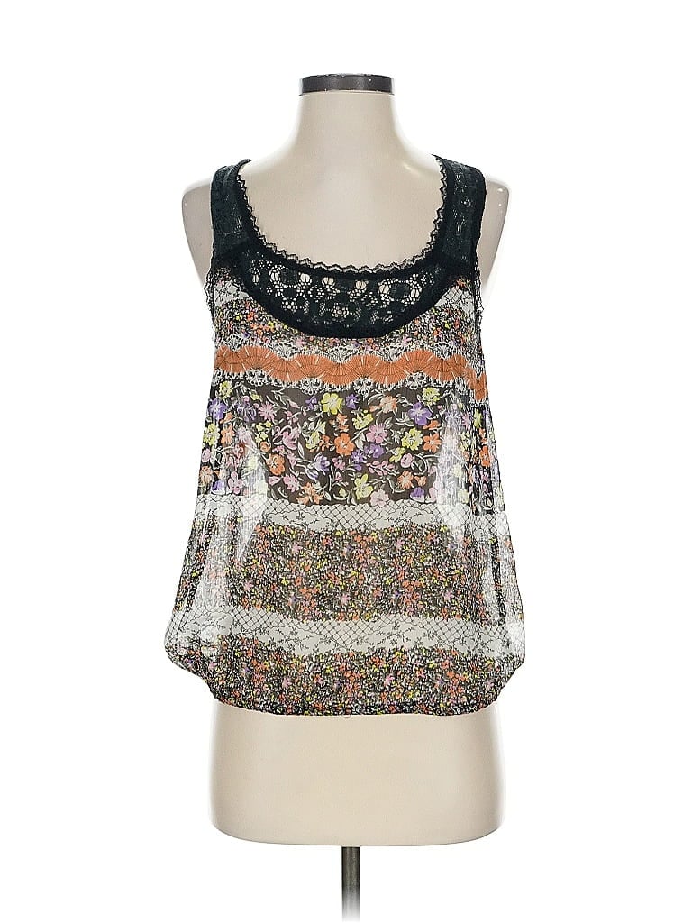 Pre-owned Mimi Chica Sleeveless Blouse In Silver