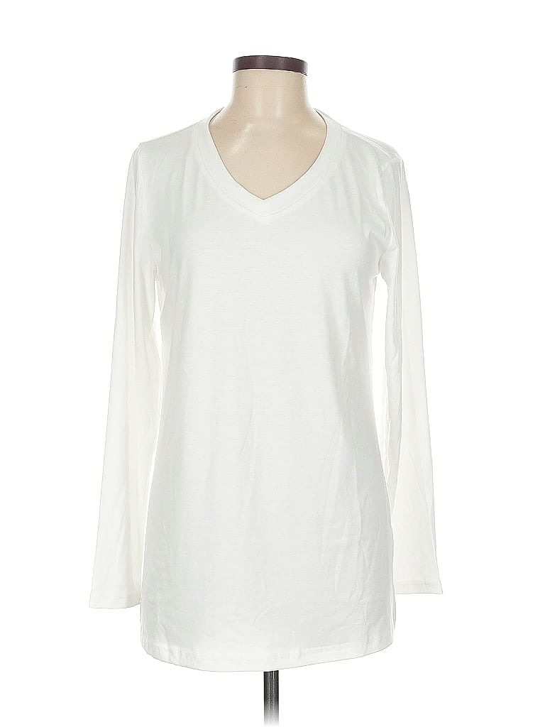 Pre-owned Unbranded 3/4 Sleeve T-shirt In White