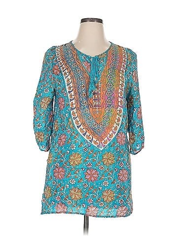 Tolani 3/4 Sleeve Silk Top (view 1)