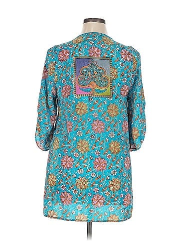Tolani 3/4 Sleeve Silk Top (view 2)