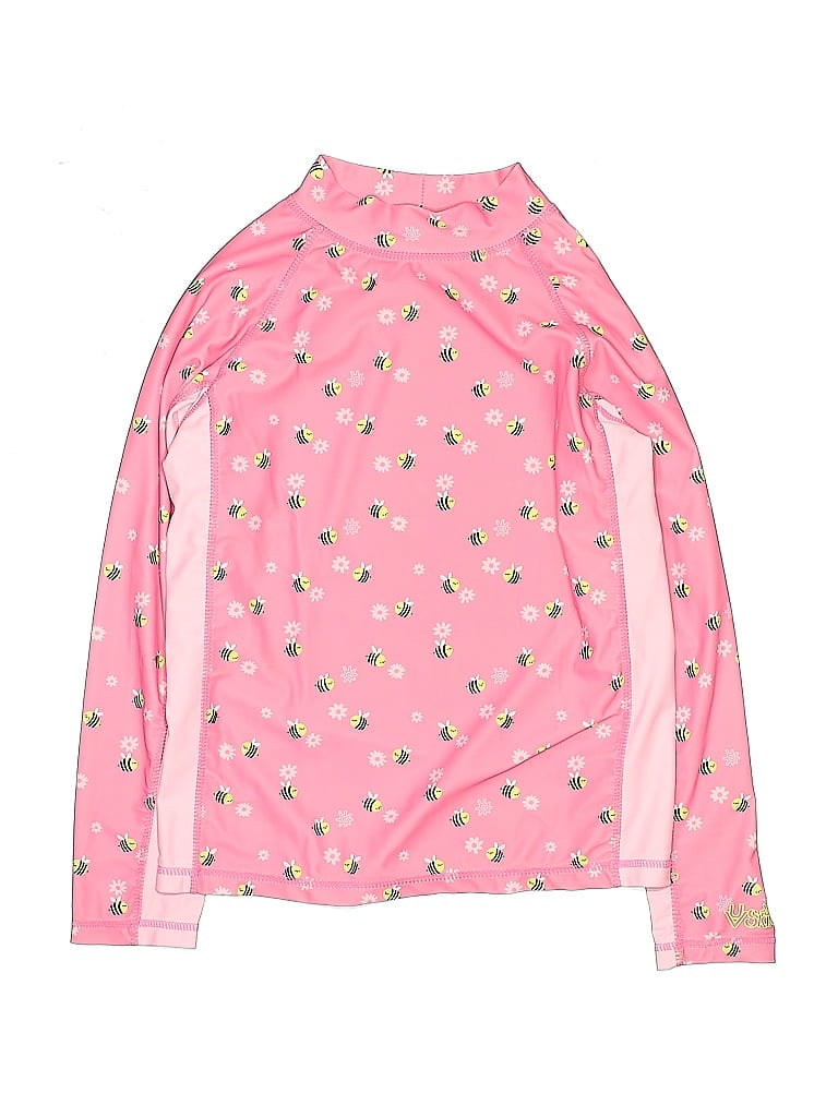 Click to view more detailed imagery on our partner's website Pre-owned Uv Skinz Kids' Rash Guard In Pink