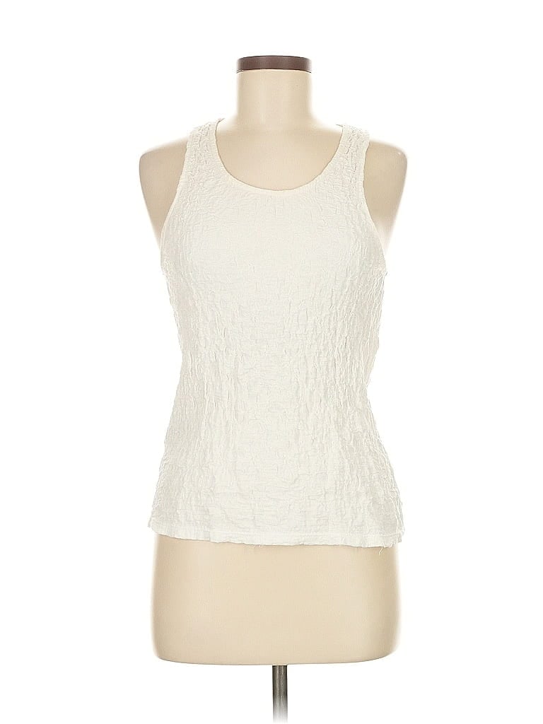 MNG Pre-owned Tank Top Ivory Halter Neckline Tops In White