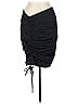 Akira 100% Nylon Solid Black Casual Skirt Size L - photo 1
