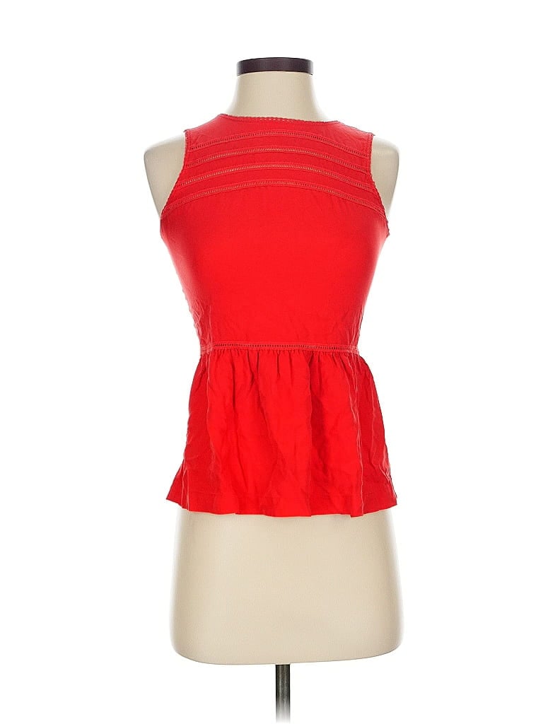 Pre-owned Madewell Sleeveless Blouse In Red