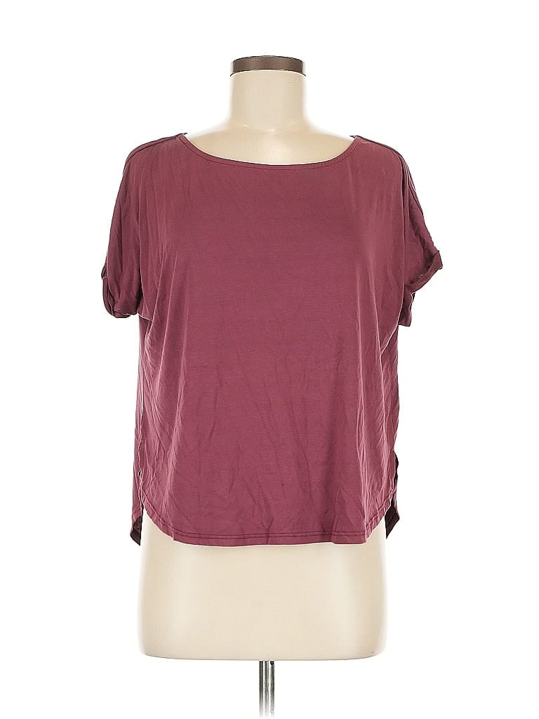 Pre-owned Miami Short Sleeve T-shirt In Burgundy