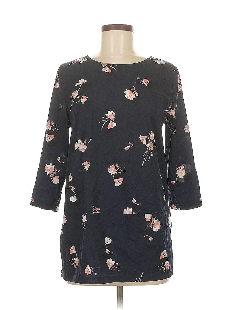 Pre-owned French Connection 3/4 Sleeve Blouse In Black