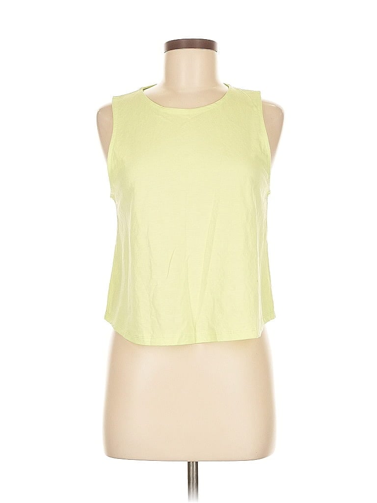Pre-owned Mng Sleeveless Top Green Halter Neckline Tops
