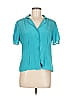 Jonathan Martin Teal Short Sleeve Blouse Size 9 - 10 - photo 1