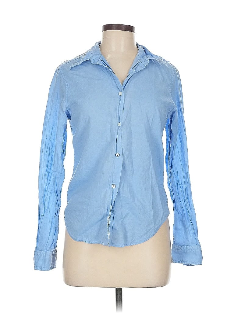 Pre-owned Unbranded Long Sleeve Button Down Shirt In Blue