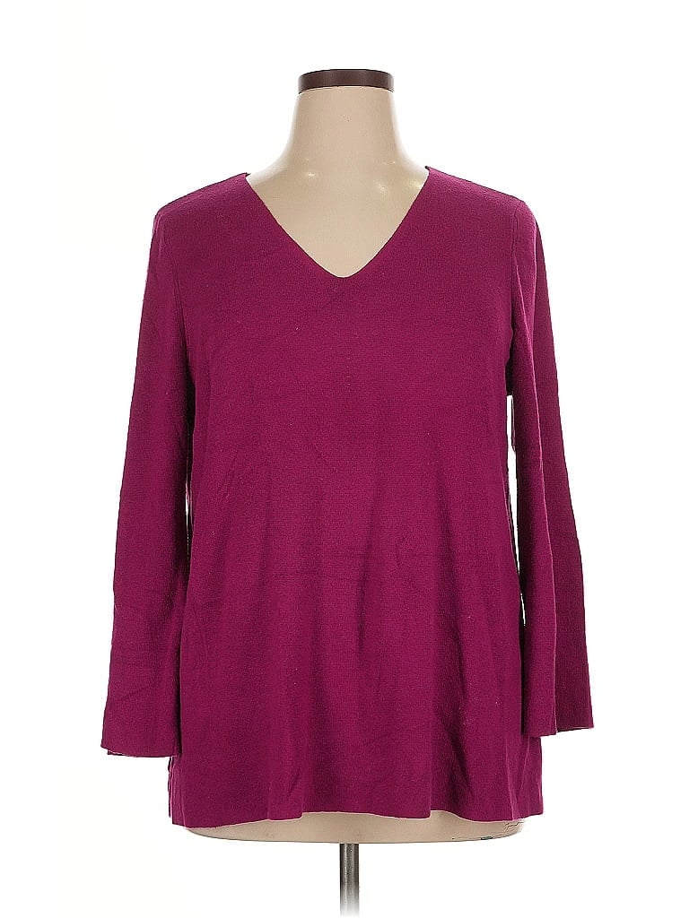 Pre-owned Chico's Pullover Sweater In Pink