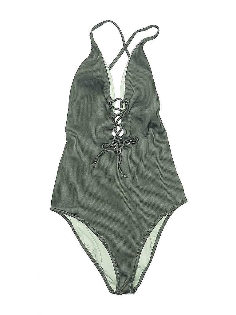 Pre-owned Unbranded One Piece Swimsuit In Green