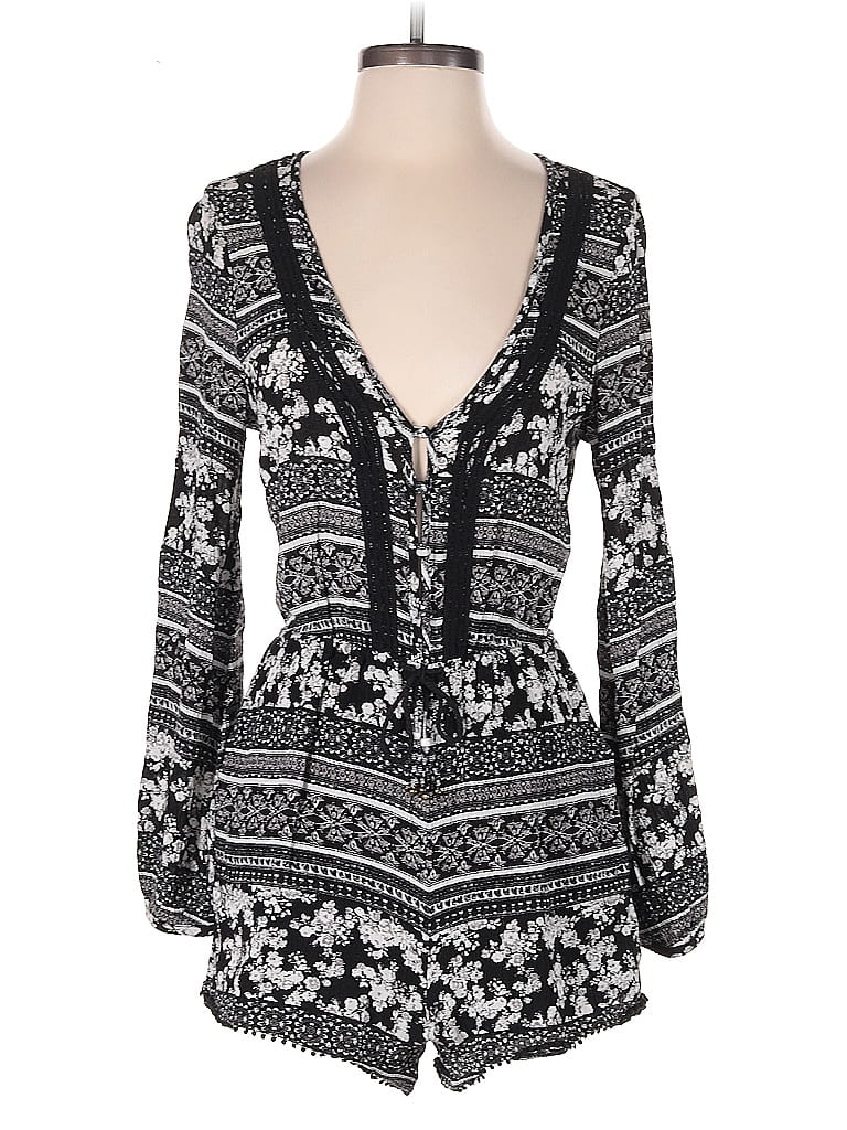 Pre-owned House Of Harlow 1960 Romper In Black