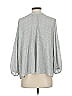 Adrianna Papell 100% Polyester Metallic Silver 3/4 Sleeve Blouse Size S - photo 2