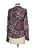 Love Sam 100% Silk Paisley Blue Long Sleeve Silk Top Size XS - photo 2