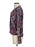 Love Sam 100% Silk Paisley Blue Long Sleeve Silk Top Size XS - photo 5